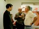 Dudley Ackerman, Andy Korshak, and LaFarr Stuart after lunch discussion