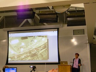 Video camera output is displayed