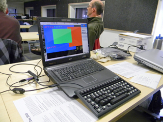 Laptop running ColorForth