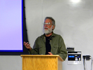 Bill Kibler takes the podium
