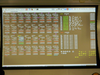 Screen shot of cores dump